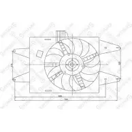 Вентилятор радиатора двигателя STELLOX 29-99081-SX Fiat Doblo 5 E8D4 00EJ77