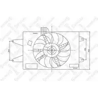 Вентилятор радиатора двигателя STELLOX K740Q 29-99115-SX Fiat Doblo 3UCQ7 BV