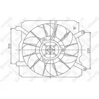 Вентилятор радиатора двигателя STELLOX 3607586 29-99126-SX F YZ3B C8PF5O
