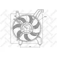 Вентилятор радиатора двигателя STELLOX KA GP82M T3A86 Hyundai Getz (TB) 1 Хэтчбек 1.3 85 л.с. 2003 – 2005 29-99127-SX