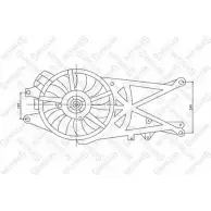Вентилятор радиатора двигателя STELLOX 29-99142-SX G ENMY5D Opel Meriva (A) 1 Минивэн 1.7 DTI (E75) 75 л.с. 2003 – 2010 MJU3K3