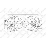 Вентилятор радиатора двигателя STELLOX 29-99150-SX Volkswagen Transporter (T4) 4 Фургон 2.4 D 75 л.с. 1997 – 2003 K YUTY KYL7IV