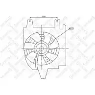 Вентилятор радиатора двигателя STELLOX Kia Rio 1 (DC) Седан 29-99159-SX GOG8Q02 DTZW 0