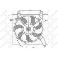 Вентилятор радиатора двигателя STELLOX UXU33 Hyundai Matrix 29-99183-SX 5UNL E4