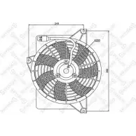 Вентилятор радиатора двигателя STELLOX Hyundai Matrix (FC) 1 Минивэн 1.5 CRDi VGT 110 л.с. 2005 – 2010 AA T90 29-99190-SX 4Z123JE