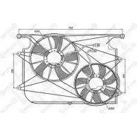 Вентилятор радиатора двигателя STELLOX 29-99228-SX 3US RVJ0 X9MVXGF Chevrolet Captiva 1 (C100) Кроссовер 2.0 D 150 л.с. 2007 – наст. время