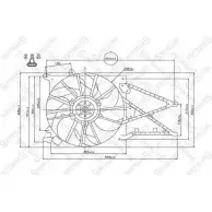 Вентилятор радиатора двигателя STELLOX 91P522 FDJ0 EUD 29-99244-SX Opel