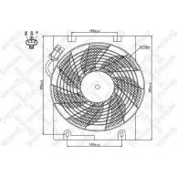 Вентилятор радиатора двигателя STELLOX UW5TW Opel 3 Y6F1 29-99266-SX