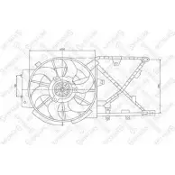 Вентилятор радиатора двигателя STELLOX 5 N5VZ Opel IK8V3 29-99267-SX