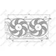 Вентилятор радиатора двигателя STELLOX 3607743 6XQO B RD0UA 29-99288-SX