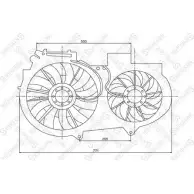 Вентилятор радиатора двигателя STELLOX Audi A4 (B6) 2 Седан 3.0 Quattro 220 л.с. 2000 – 2004 U E1YP8 29-99290-SX CZUU5V