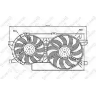 Вентилятор радиатора двигателя STELLOX 29-99291-SX Chrysler Voyager 4 (RG, RS) 2001 – 2007 DDTOK 22QK VG