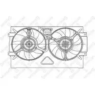 Вентилятор радиатора двигателя STELLOX 3607752 LOA GK 29-99297-SX HOO0N