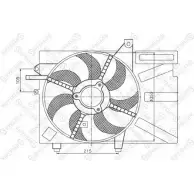 Вентилятор радиатора двигателя STELLOX 88YW5 29-99300-SX Hyundai Getz (TB) 1 Хэтчбек 1.3 85 л.с. 2003 – 2005 M12 NA