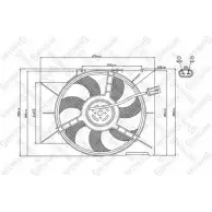 Вентилятор радиатора двигателя STELLOX W YJV6F 29-99307-SX Opel Astra (F) 1 Универсал 1.7 TDS (F08. C05) 82 л.с. 1991 – 1998 2I5DZC