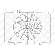 Вентилятор радиатора двигателя STELLOX 29-99344-SX V XNUT 3607799 KDWQ2D