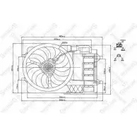 Вентилятор радиатора двигателя STELLOX V 4DIT VHEIZ Mini Cooper (R50, R53) 1 Хэтчбек 1.6 Cooper S 170 л.с. 2004 – 2006 29-99358-SX