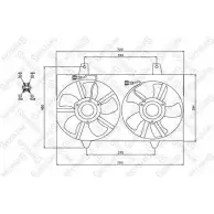 Вентилятор радиатора двигателя STELLOX RKJUHZS HMSZ TY Nissan Maxima (A33) 5 Седан 3.0 V6 24V 200 л.с. 2000 – 2003 29-99361-SX