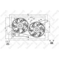 Вентилятор радиатора двигателя STELLOX 29-99364-SX YI3I6IN 3607819 LX6UR H