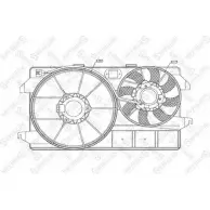Вентилятор радиатора двигателя STELLOX 29-99366-SX H OAEMCF 3607821 J83R9F2