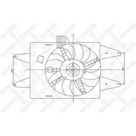 Вентилятор радиатора двигателя STELLOX Fiat Doblo (119, 223) 1 Минивэн 1.6 Natural Power 103 л.с. 2002 – 2025 HVR95IA 29-99406-SX IJ9 9X7P