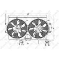 Вентилятор радиатора двигателя STELLOX 29-99430-SX 3607885 HEP2C1 7 W6D7LD