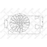 Вентилятор радиатора двигателя STELLOX L TYI223 29-99437-SX E4NNEI Opel Meriva (A) 1 Минивэн 1.6 (E75) 105 л.с. 2006 – 2010