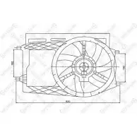 Вентилятор радиатора двигателя STELLOX X5V7VEY Mini Cooper (R52) 1 Кабриолет 1.6 Cooper 116 л.с. 2004 – 2007 29-99452-SX A YXCI