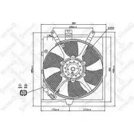 Вентилятор радиатора двигателя STELLOX Volvo S40 1 (644) Седан 1.6 109 л.с. 1999 – 2003 29-99457-SX 818N P5 VZIMHU