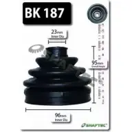 Комплект пылника, приводной вал SHAFTEC 260F B3G BK187 4ZEBQ 3665793