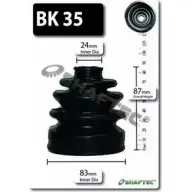Комплект пылника, приводной вал SHAFTEC Kia Soul (AM) 1 Хэтчбек 1.6 GDI 140 л.с. 2011 – наст. время 7MBI2 BK35 23VY E