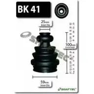 Комплект пылника, приводной вал SHAFTEC WVPOPO Ford Galaxy 1 (VX, VY, WGR) Минивэн D01 SQ52 BK41