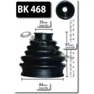 Комплект пылника, приводной вал SHAFTEC BK468 7R W4L0M B7GHIO 3665836