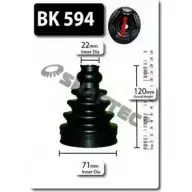 Комплект пылника, приводной вал SHAFTEC E03 WB M755A BK594 3665854