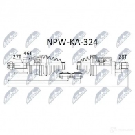 Приводной вал NTY 1437719845 NPW-KA-324 T3N66 S - Изображение 4