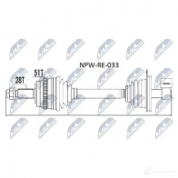 Приводной вал NTY NPW-RE-033 TH KJ8 1437718341 - Изображение 4