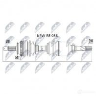 Приводной вал NTY Renault Master (FD) 2 Фургон 1.9 dTI 80 л.с. 2000 – 2024 NPW-RE-036 IOJ5 7BC