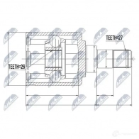 Шрус граната NTY X3M5W 2P NPW-BM-006 1437717045 - Изображение 2