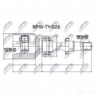Шрус граната NTY A0F2 I3Q NPW-TY-026 1437718896 - Изображение 3