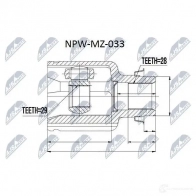 Шрус граната NTY WOSQ6 S 1438924231 NPW-MZ-033 - Изображение 2