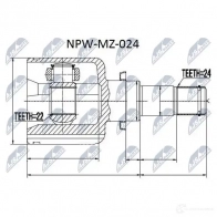 Шрус приводного вала, комплект NTY N46 6F 1438924238 npwmz024