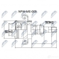 Шрус приводного вала, комплект NTY 1437718813 S E8YIT0 npwme005