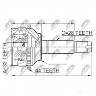 Шрус граната NTY NPZ-MZ-052 1438924247 QUVB5 LC - Изображение 2