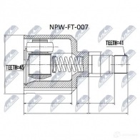 Шрус приводного вала, комплект NTY 1437716651 FE XCD npwft007