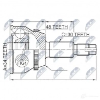 Шрус граната NTY XB2 M2T NPZ-TY-073 1437716640 - Изображение 2