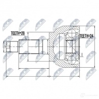 Шрус граната NTY JFR Y8P 1437716110 NPZ-MZ-046 - Изображение 2