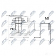 Шрус граната NTY NPW-KA-314 C T07I1 1437717547 - Изображение 2