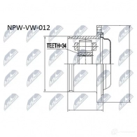 Шрус приводного вала, комплект NTY 7J V7103 1437716846 npwvw012