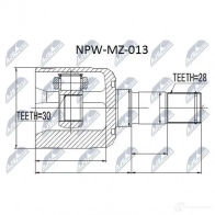 Шрус граната NTY 1437715960 NPW-MZ-013 N AEM8S5 - Изображение 2