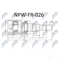 Шрус граната NTY Volvo C30 1 (533) 2006 – 2013 NPW-FR-026 S 6XUKM9